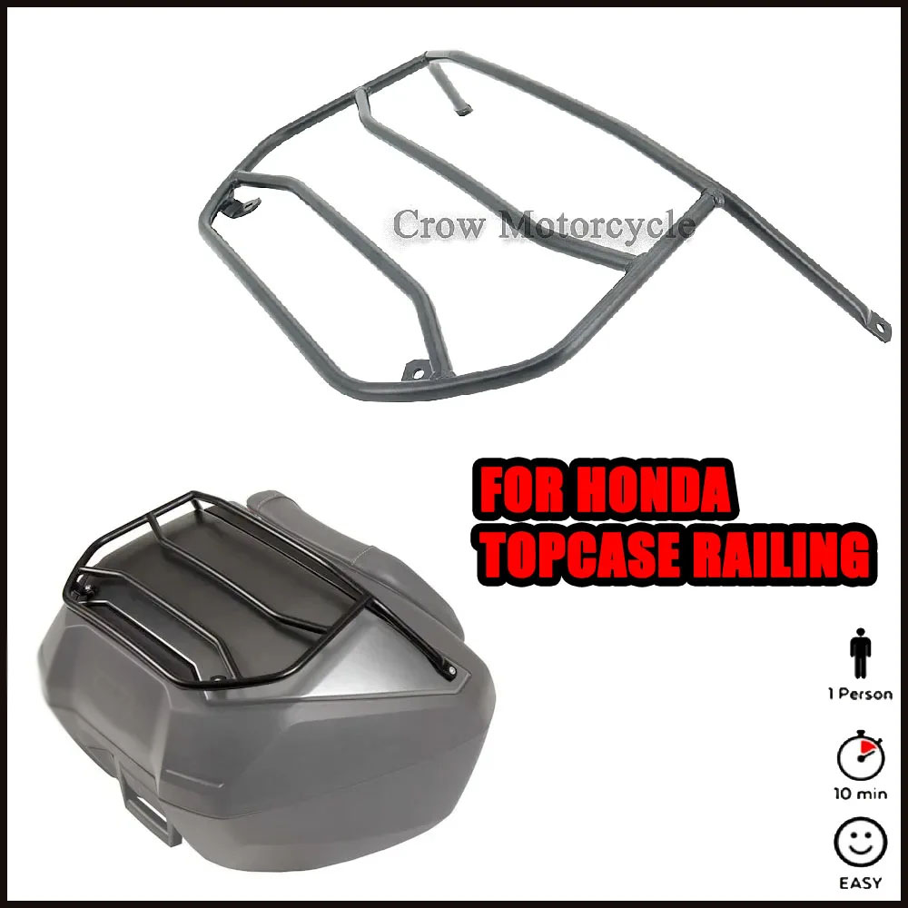 Travel Accessories Logo - Suporte de Bagagem Preto para Motocicleta