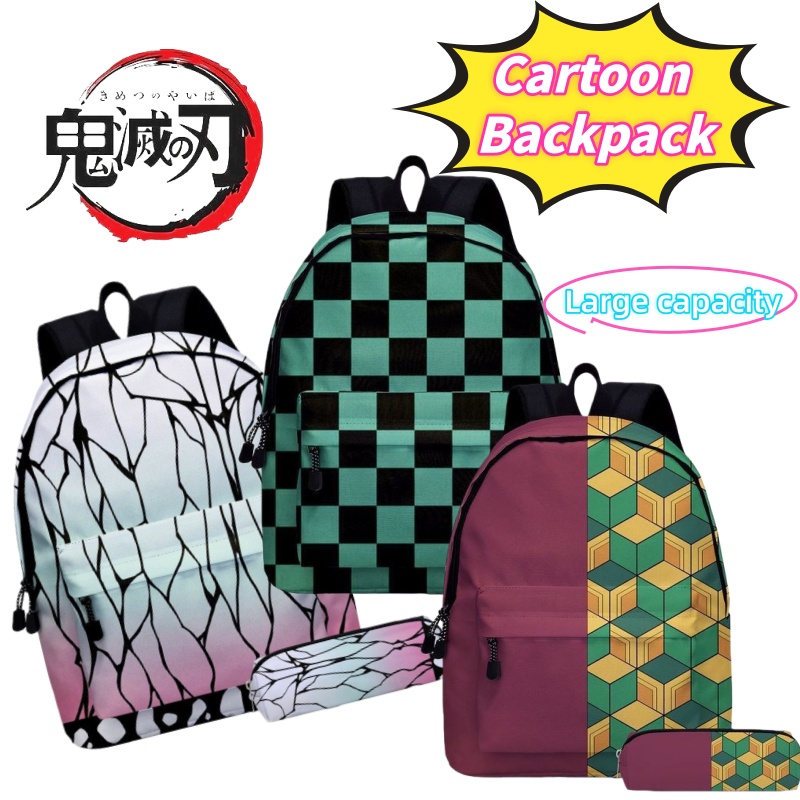 Travel Accessories Logo - Mochila leve para estudantes Demon Slayer