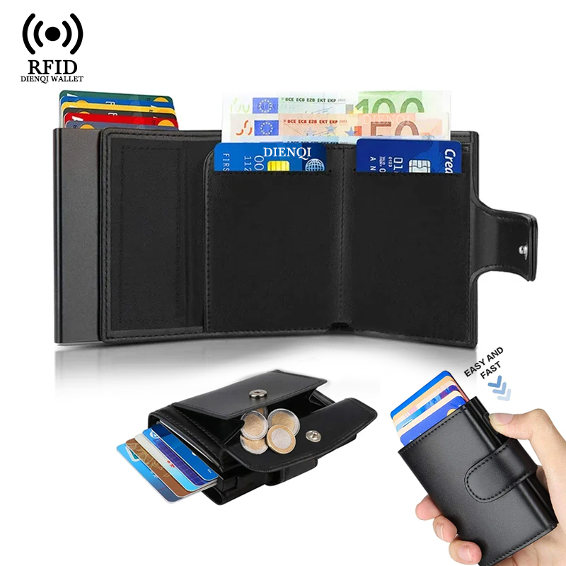Passport Holder Rfid - Porta-cartões de visita de metal, porta-cartões