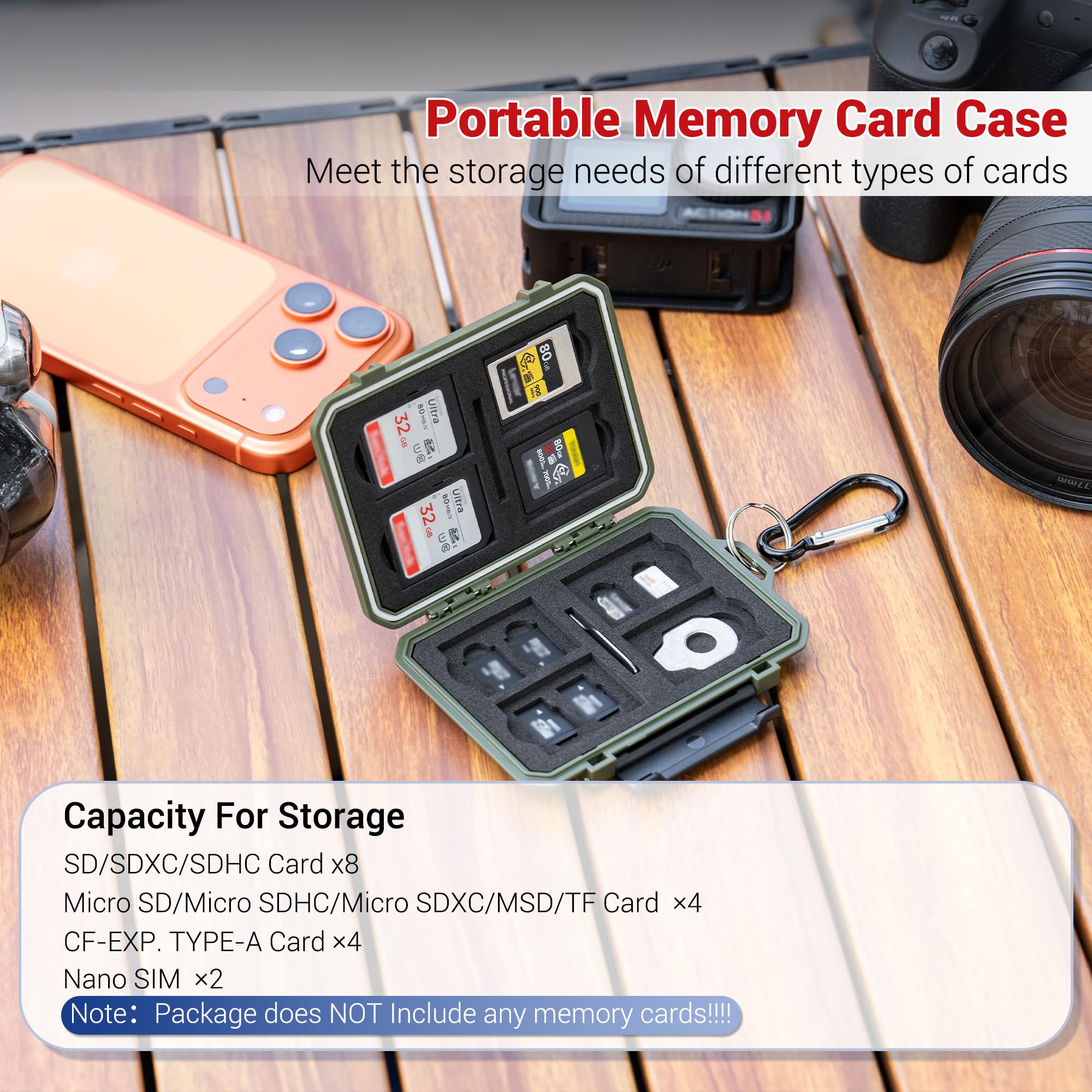 Sim Card Holder Case - Estojo à prova d'água para 18
