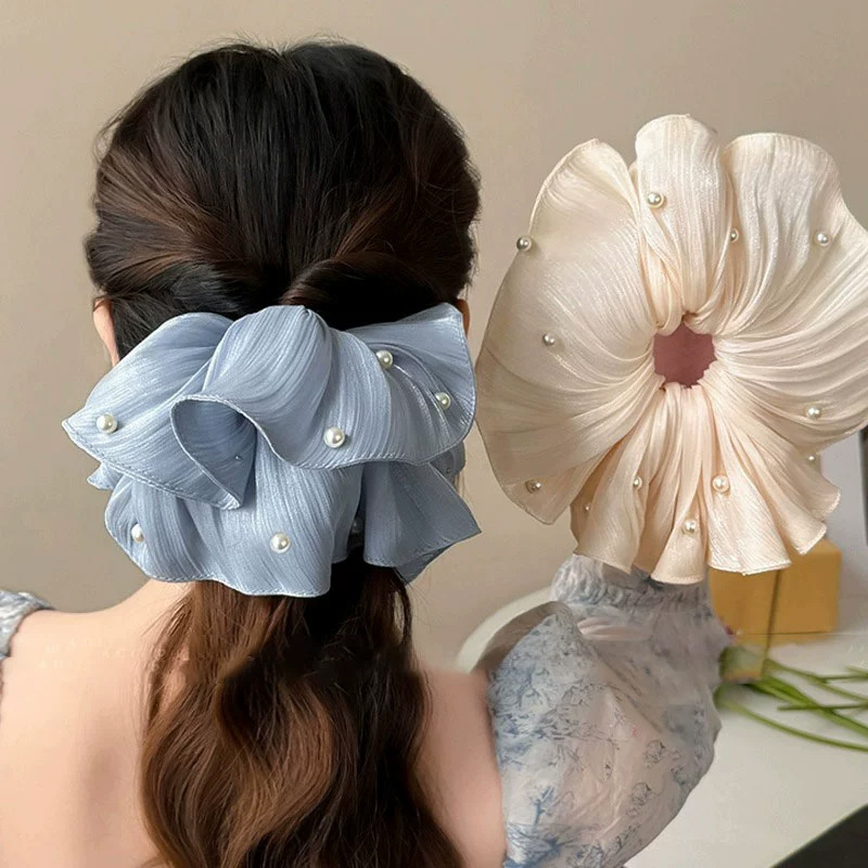 Travel Accessories High End - Tiara de Malha com Pérolas Imitadas