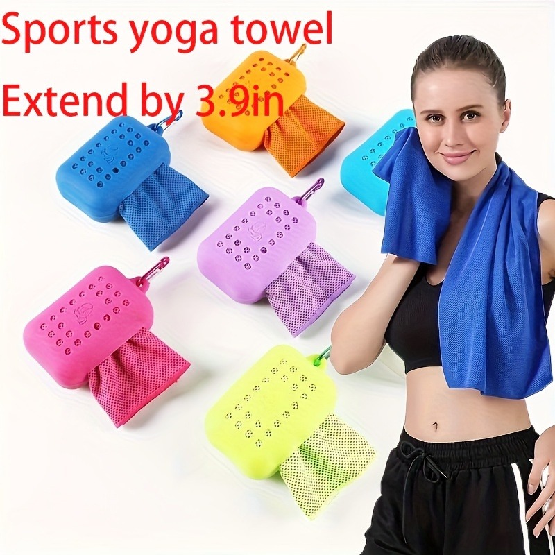 Travel Yoga Accessories - Toalha de Silicone Pequena para Resfriamento