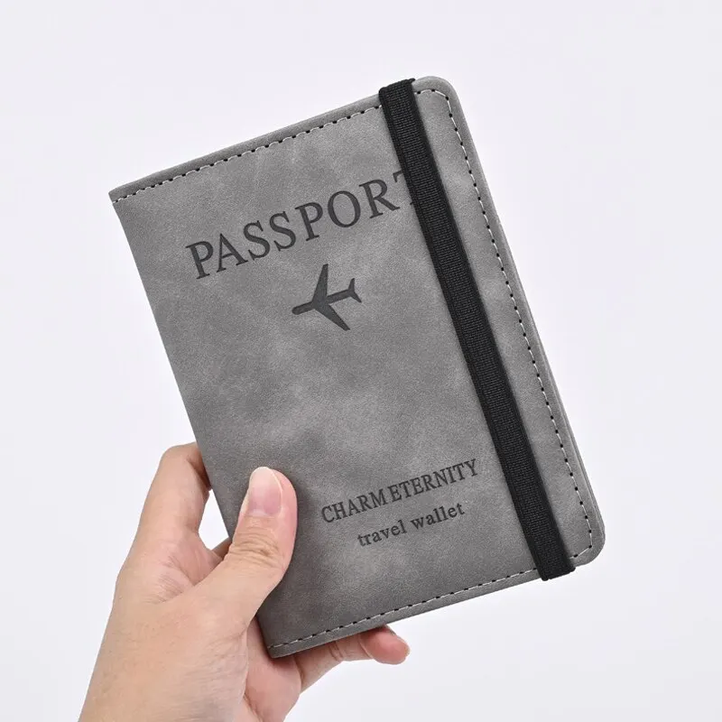 Passport Holder Rfid - PU Leather Hand Carry Carteira para