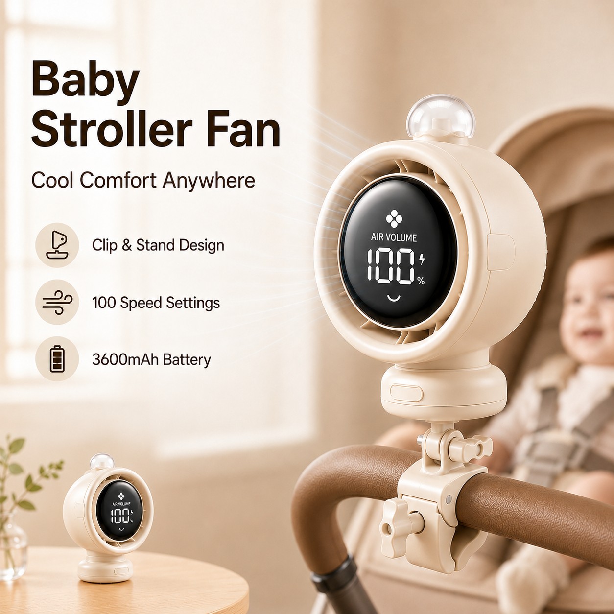 Car Seat Travel Bag - Novo Ventilador Portátil para Carrinho de