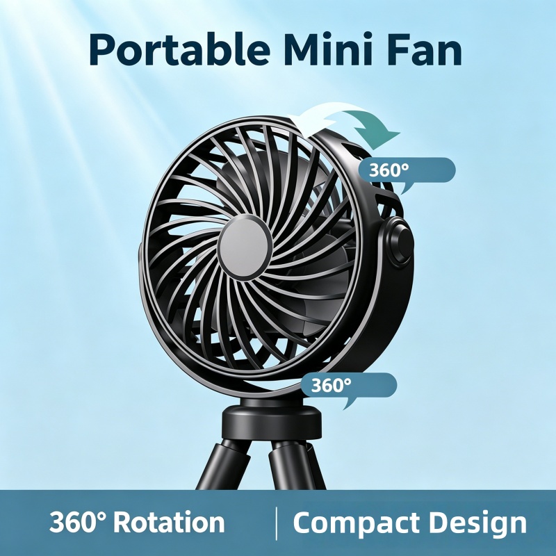 360 °   Mini ventilador portát - Car Seat Travel Bag avaliação e preço