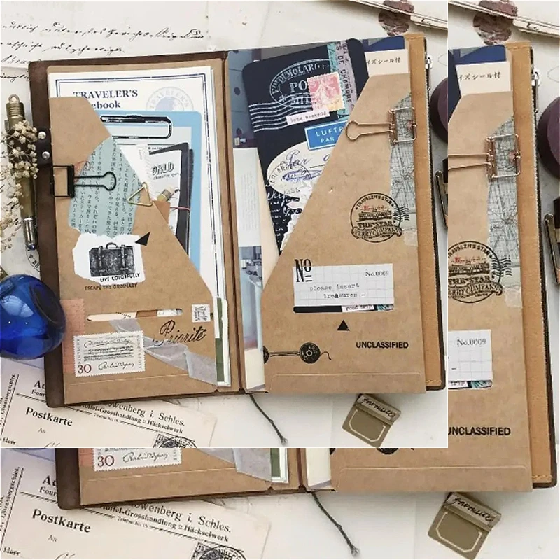 Porta-arquivos de papel kraft  - Travel Journal Accessories avaliação e preço