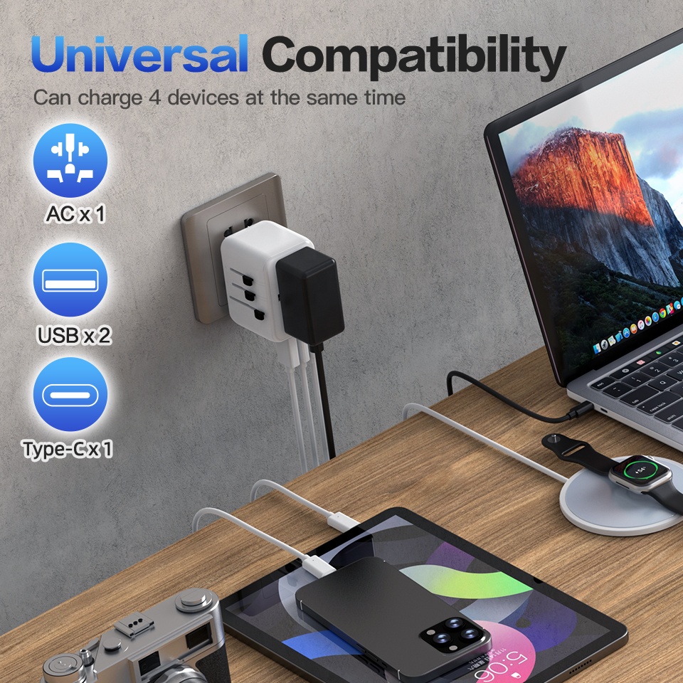 Carregador Tipo C GaN 20W Adap - Travel Adapter Universal avaliação e preço