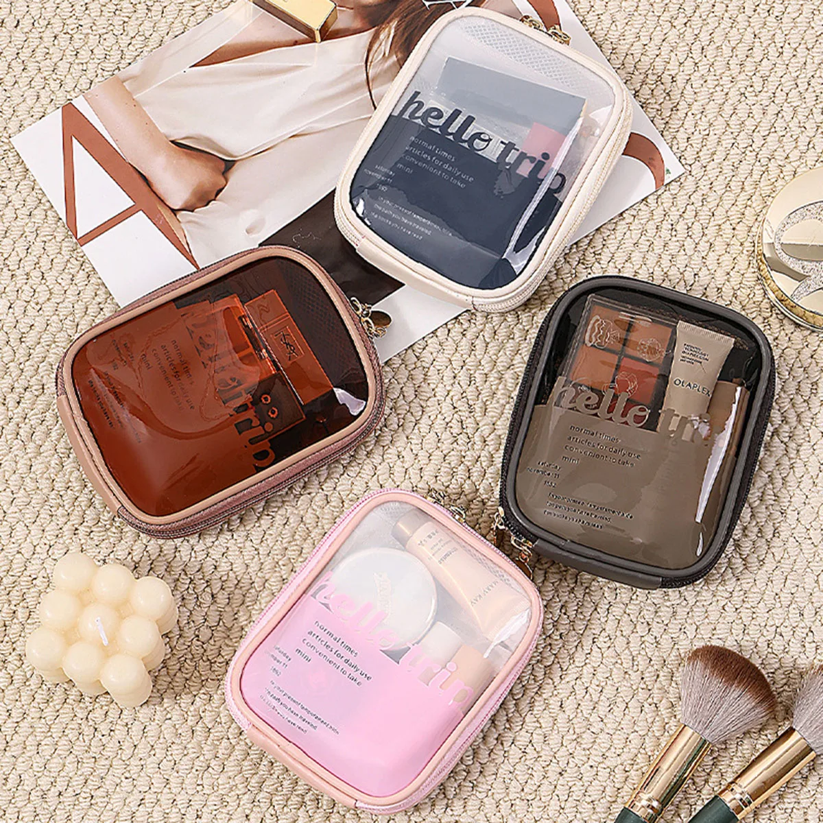 Bolsa de Maquiagem Transparent - Travel Accessories Toiletries avaliação e preço