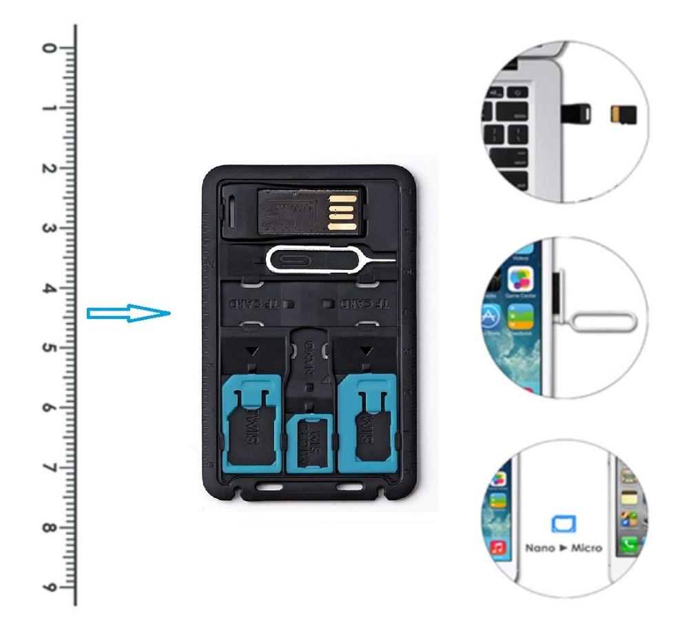 5 em 1 universal mini adaptado - Sim Card Holder Case avaliação e preço