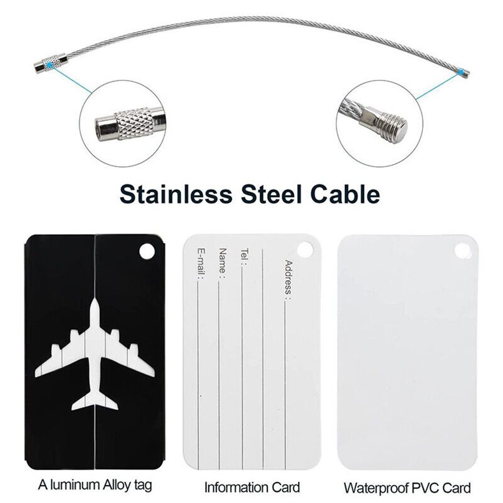 Alumínio Bagagem Tags com Cord - Travel Accessories List avaliação e preço