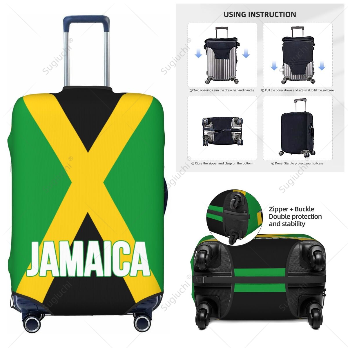 Capa de Mala com Bandeira da J - Travel Accessories For Jamaica avaliação e preço