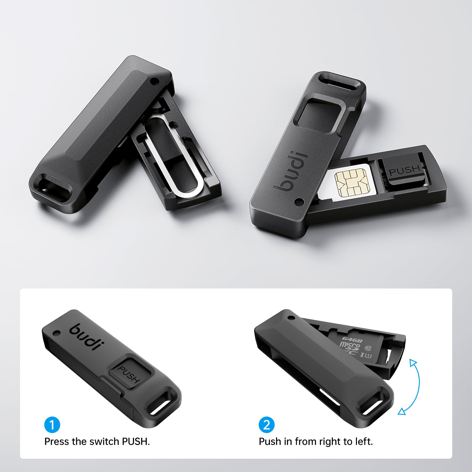 BUDI Caixa de Armazenamento Un - Sim Card Holder Case avaliação e preço